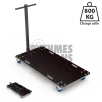 Chariot manutention pliable Polyvalente 1200x600xE21mm Roul. Ø100