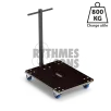 Chariot manutention pliable Polyvalente 800x600xE21mm Roul. Ø100