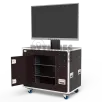 Flight-case OPENROAD® avec élévateur électrique pour écran 40" à 50" + enceintes