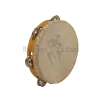 Tambourin Ø8"/20cm 1 rangée cymbalettes peau animale