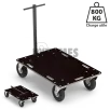 Chariot manutention pliable Tout-terrain 1200x800xE21mm Roul. Ø260