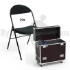 RYTHMES & SONS Set of 20 LILA® I chairs Black fabric + flight case