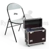 RYTHMES & SONS Set of 25 LILA® II chairs grey polypropylen + flight case