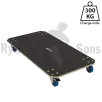 Plateau roulant 1200x600xE15mm Roul. 4 roulettes pivotantes ø100 dont 2 à frein