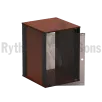 Baie 19" avec porte plexi 16U Caramel
