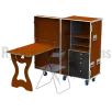 Flight case bureau mobile caramel