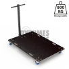 Chariot manutention pliable Polyvalente 1200x800xE21mm Roul. Ø100