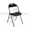 RYTHMES & SONS LILA® I Folding chair Black Fabric with handle